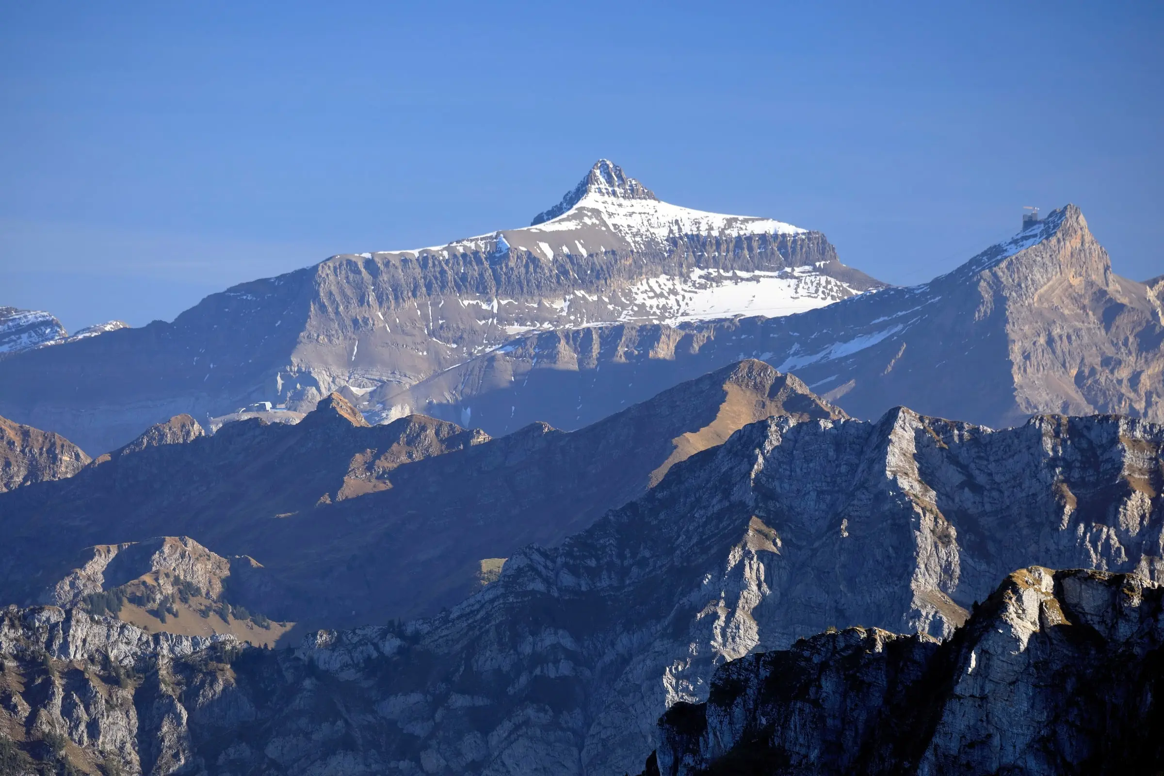 Oldenhorn and Scex Rouge seen from Rochers de Naye