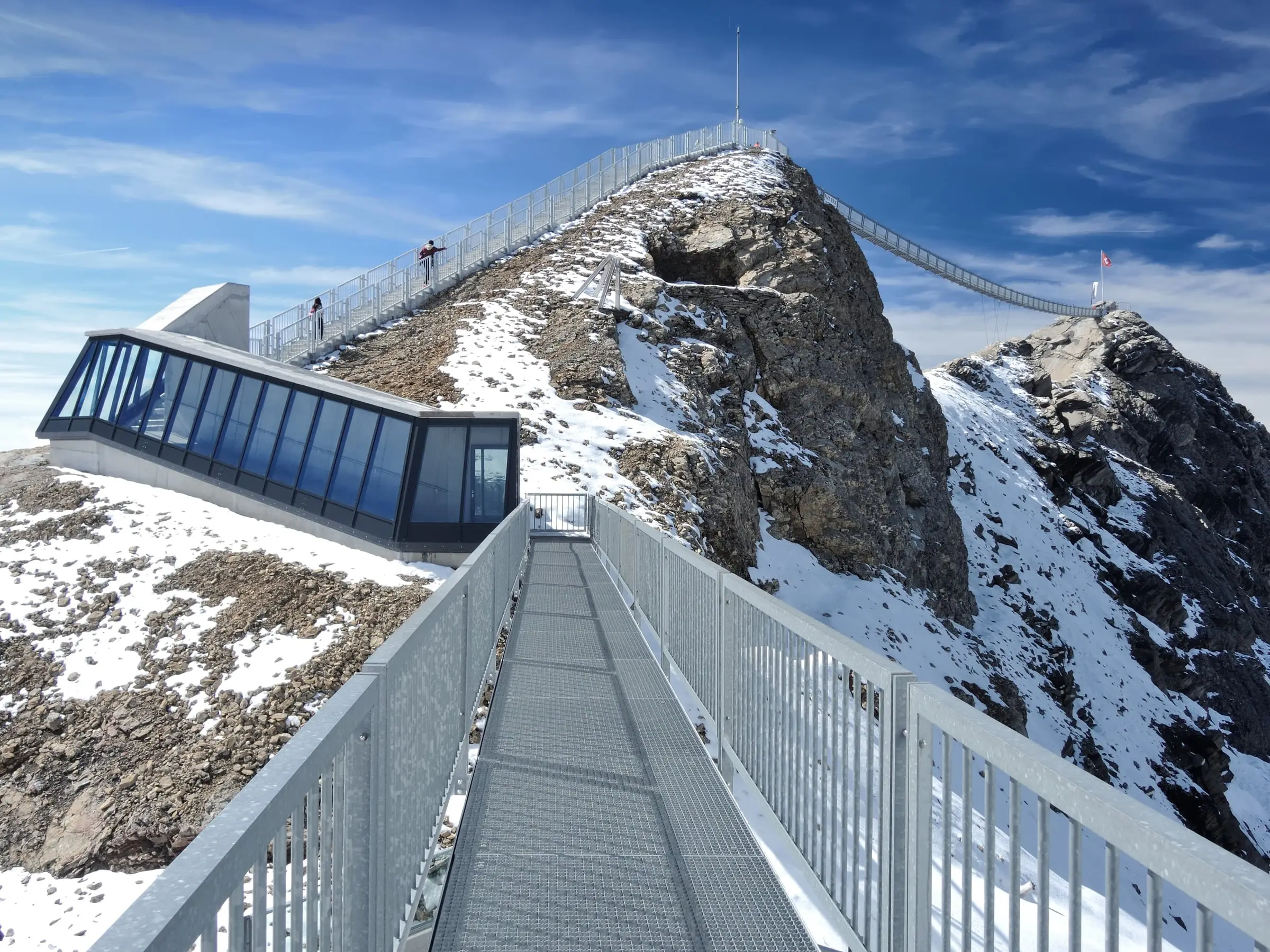 Peak Walk bridge seen from the Botta top station terrace